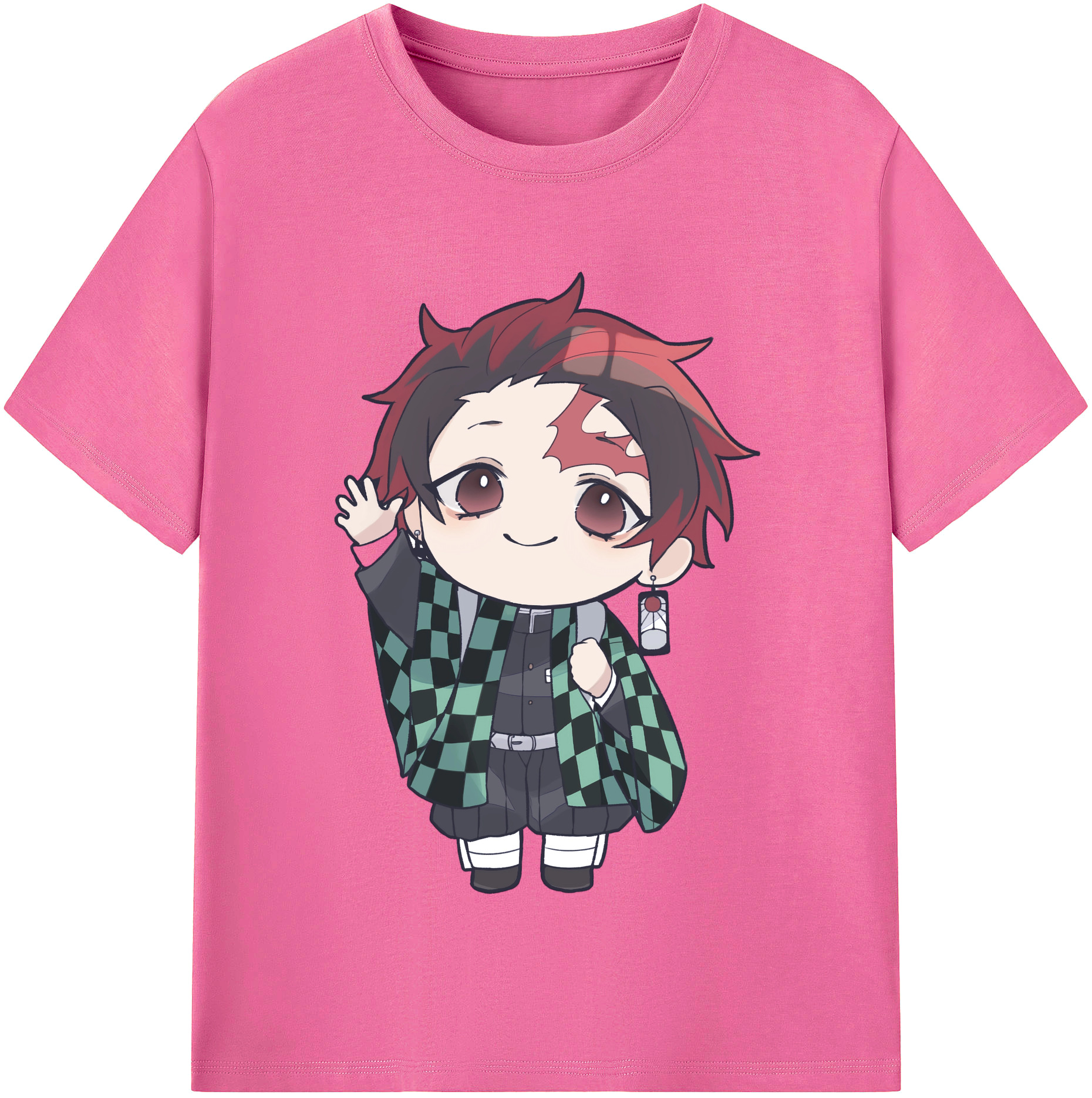 （画像用） 鬼滅の刃 竈門 炭治郎／かまど たんじろう Kamado Tanjirou レディースカジュアルプリントTシャツ（綿100％）